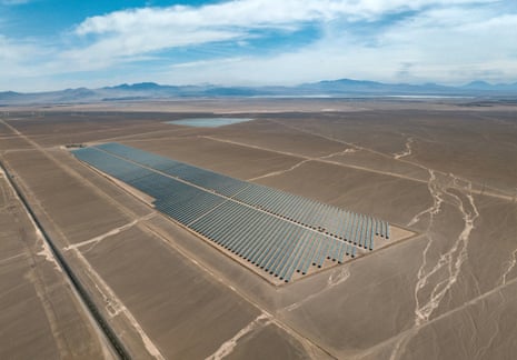 Solar panels in Chile’s Atacama desert