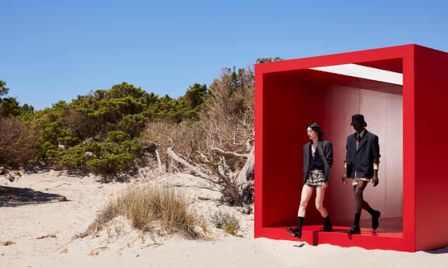 Models appeared on the sunny beaches of Sardinia.