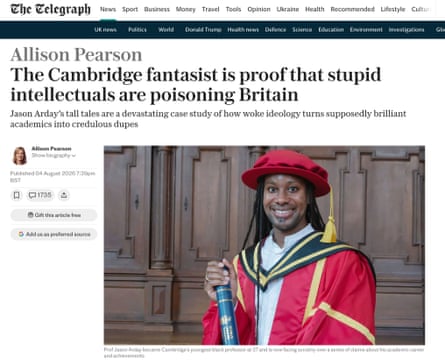 Allison Pearson column on Jason Arday