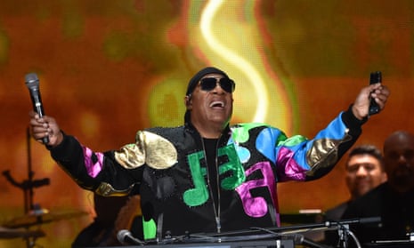 Stevie Wonder at the British Summer Time festival in Hyde Park, London, on 6 July.