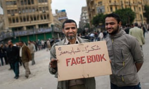 Protesters in Tahrir Square, Cairo, February 2011