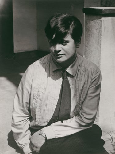 Lucia Moholy, Portrait of Eva Weininger on the Steps to the Veranda of a Master Craftsman’s House in Dessau, 1927