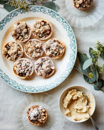 Flora Shedden’s fig and hazelnut crumble mince pies.