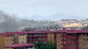 Smoke rises over Addis Abab