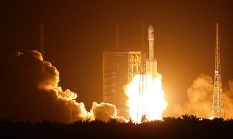 The Long March 7 carrier rocket blasts off on 25 June, 2016 at the Wenchang launch site