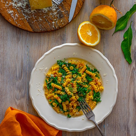 Georgia Levy’s lemon, parmesan and rocket pasta.