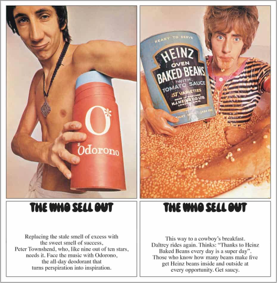 The cover of The Who Sell Out, with Pete Townshend and Roger Daltrey. 