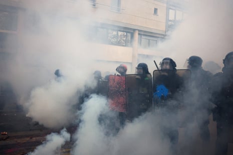 Hundreds of thousands march in France as protests take place across Europe – as it happened