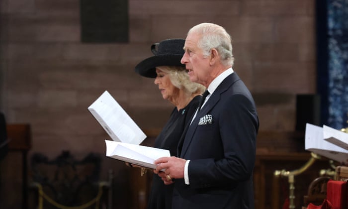 King Charles III and Camilla, Queen Consort attend a Service of Reflection at St Anne's Cathedral.