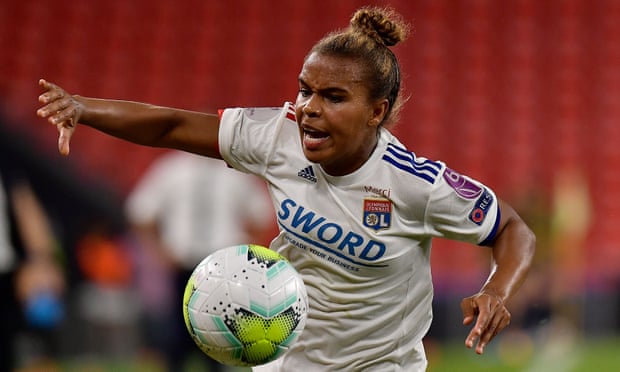 Nikita Parris in action for Lyon against PSG in last season’s Champions League. 