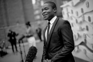 David Oyelowo being interviewed outside the Albert Hall