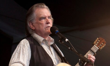 Guy Clark performing on the Fais Do-Do stage on the last day of the New Orleans Jazz and Heritage Festival in 2009.
