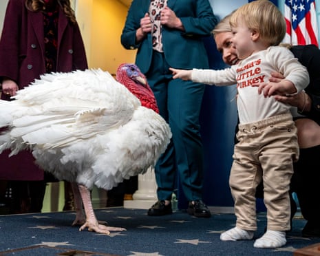 White House press secretary Karoline Leavitt and her son, Niko, welcome Waddle to the press briefing room.