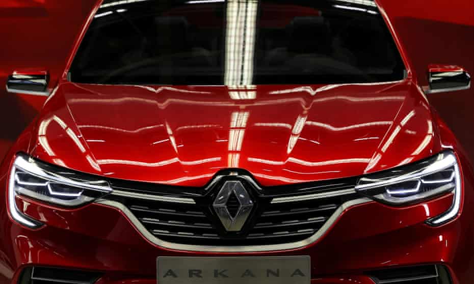 Renault Arkana midsize crossover in a showroom at its factory in Moscow