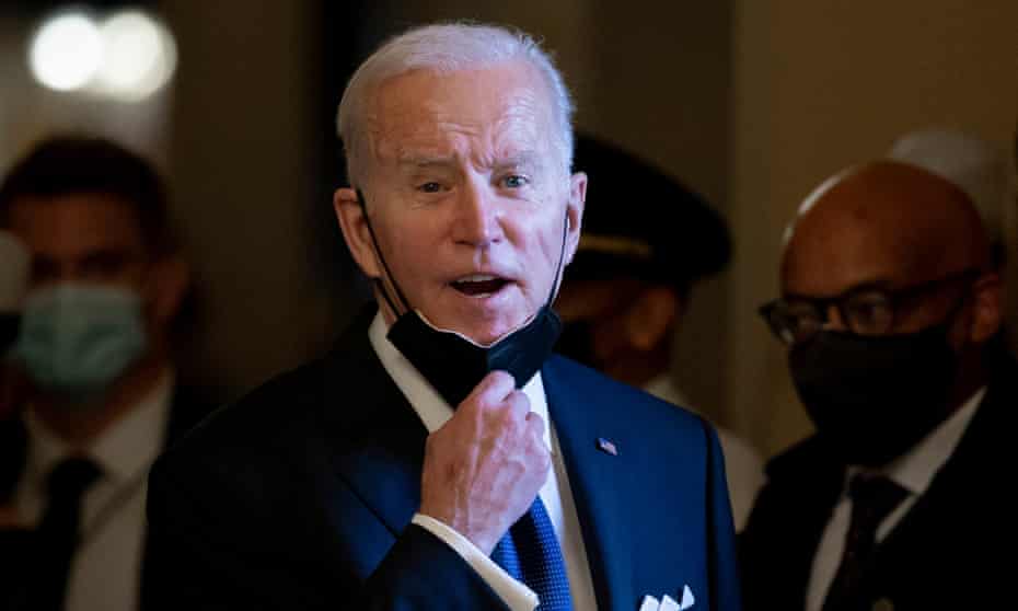 Joe Biden on Capitol Hill on Wednesday to pay his respects to former Senate majority leader Harry Reid, who died last month.