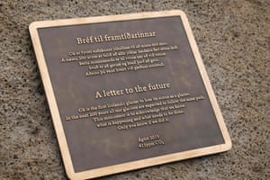 The plaque, which is titled ‘A letter to the future’.