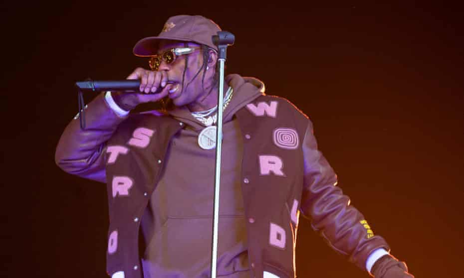 Travis Scott performing at the Astroworld festival in Houston, Texas