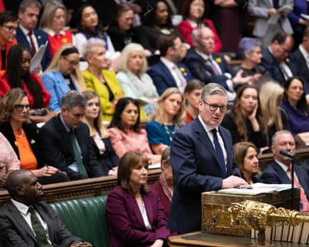 Keir Starmer speaking in the Commons during PMQs