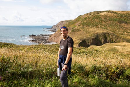 Nicholas Childs on a solo walk near Marsland Mouth.