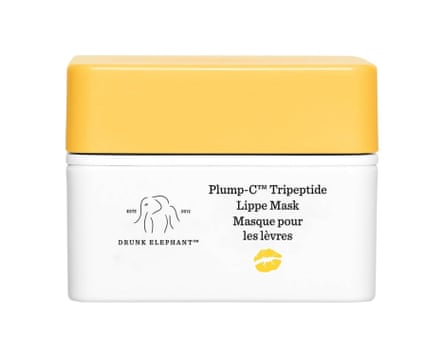Drunk Elephant Plump-C tripeptide lippe mask tub with yellow lid