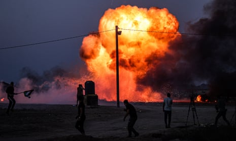 Israeli forces intervene against a Palestinian demonstration in Gaza Strip, 27 September 2023.