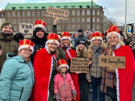 Rikke LaCour and Karin Beukel plus friends and family outside Christiansborg Palace in Copenhagen