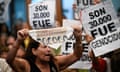 Argentina victims' families protest outside court
