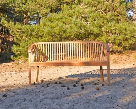 Tikamoon Ernest Garden bench in solid teak