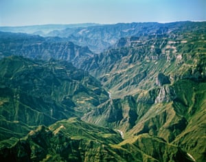 Copper Canyon, Sierra Madre, MexicoUrique Canyon, part of the Copper Canyon system in the Sierra Madre Occidental, is the deepest canyon in North America, descending 1,870 metres from its highest point. The dimensions of Copper Canyon, or Barrancas del Cobre, are comparable to those of the Grand Canyon in Arizona, US.