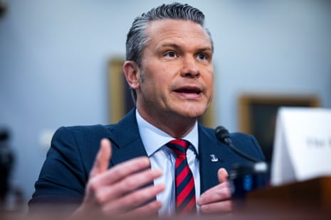 US defence secretary Pete Hegseth testifies before the House appropriations defence subcommittee.