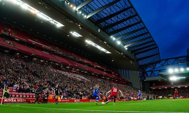 Everton play Liverpool in front of a record crowd
