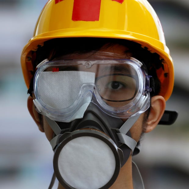 Hong Kong Clashes As First Charges Brought Under Face Mask Ban Law World News The Guardian
