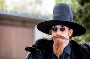 A contestant poses for a picture