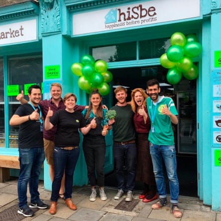 Staff outside the hiSbe store in Brighton