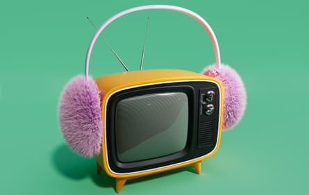 TV with earmuffs 