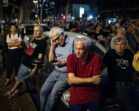 Protesters gather during a demonstration organised by the families of the Israeli hostages taken captive in the Gaza Strip since the October 2023 attacks, calling for action to secure their release and a ceasefire in the war against Hamas, in Tel Aviv on 26 August 2025.