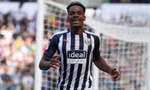 Grady Diangana celebrates after scoring against Blackburn Rovers in August.