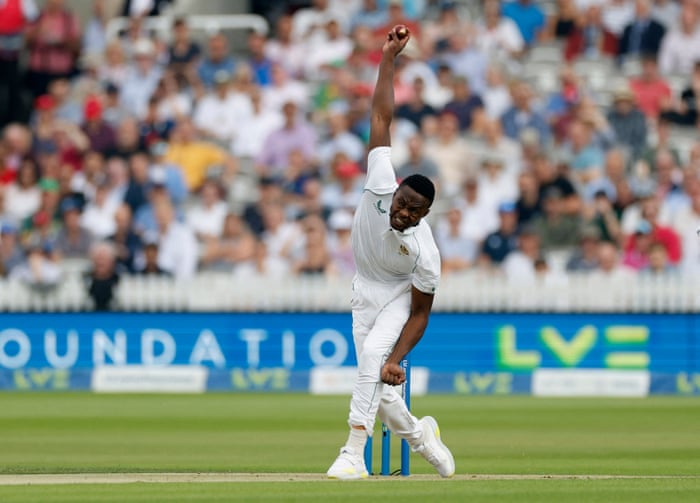 Kagiso Rabada gets the action under way.