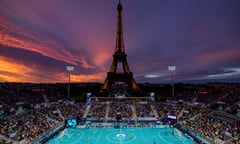 Brazil face Argentina in the men’s blind football semi-final, with the Eiffel Tower in the background