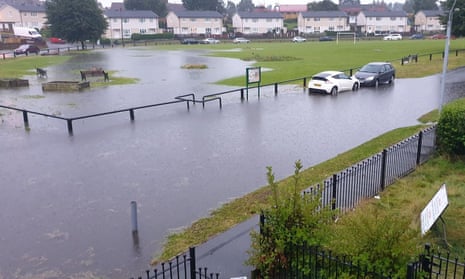 Localised flooding in Wrexham