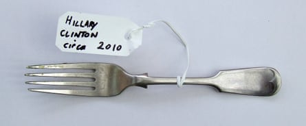 A fork used by the former US secretary of state and presidential hopeful Hillary Clinton (circa 2010)