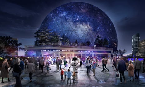 Artist’s impression of the proposed MSG Sphere events venue in east London.