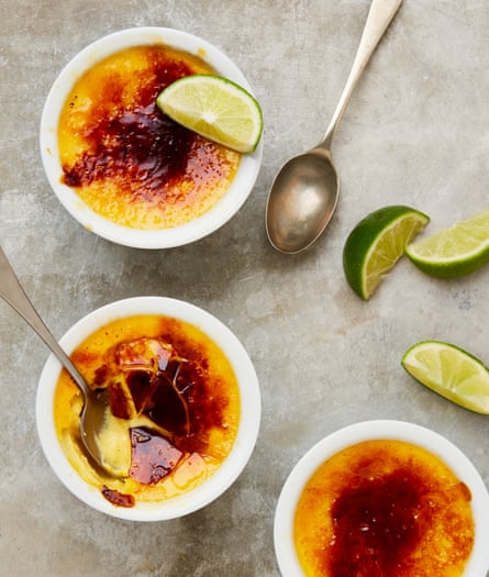 Yotam Ottolenghi’s mango and yoghurt brulee with lime.