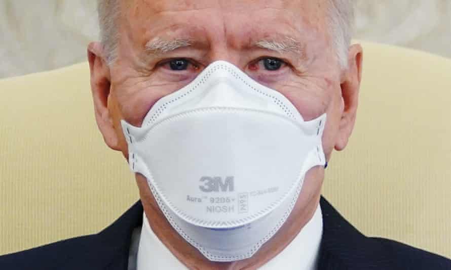 Joe Biden speaks during a meeting with a bipartisan group of governors and mayors on his Covid-19 relief plan, at the White House on Friday.