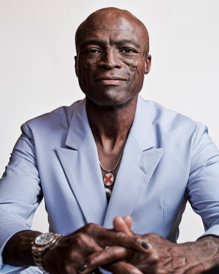 Seal, a British singer, songwriter and record producer, poses for a portrait at his home.