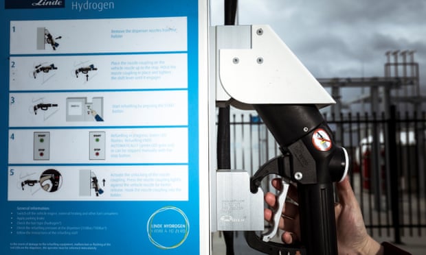 A hydrogen fuel pump at Toyota's facility in Melbourne