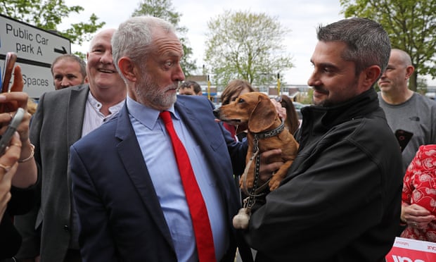 Jeremy Corbyn on the campaign trail in Great Yarmouth last week