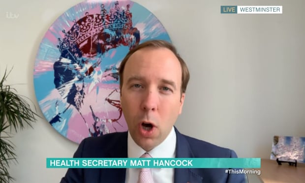 The health and social care secretary Matt Hancock, the morning after announcing England’s test and trace system.