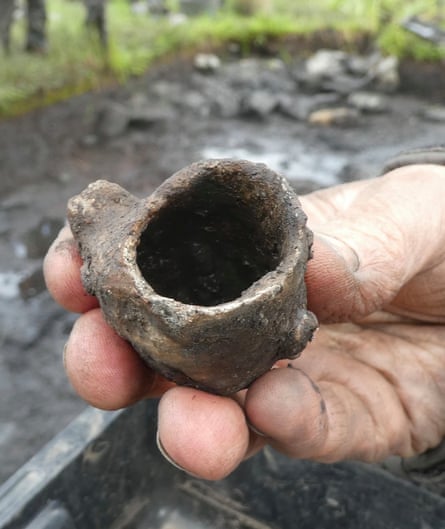 A crucible freshly out of the soil.