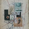 The artwork for Beabadoobee’s album Pylon, showing a messy white surface covered by a chain, key, padlock and tarnished pieces of paper bearing “Beabadoobee”, “Pylon” and song lyrics
